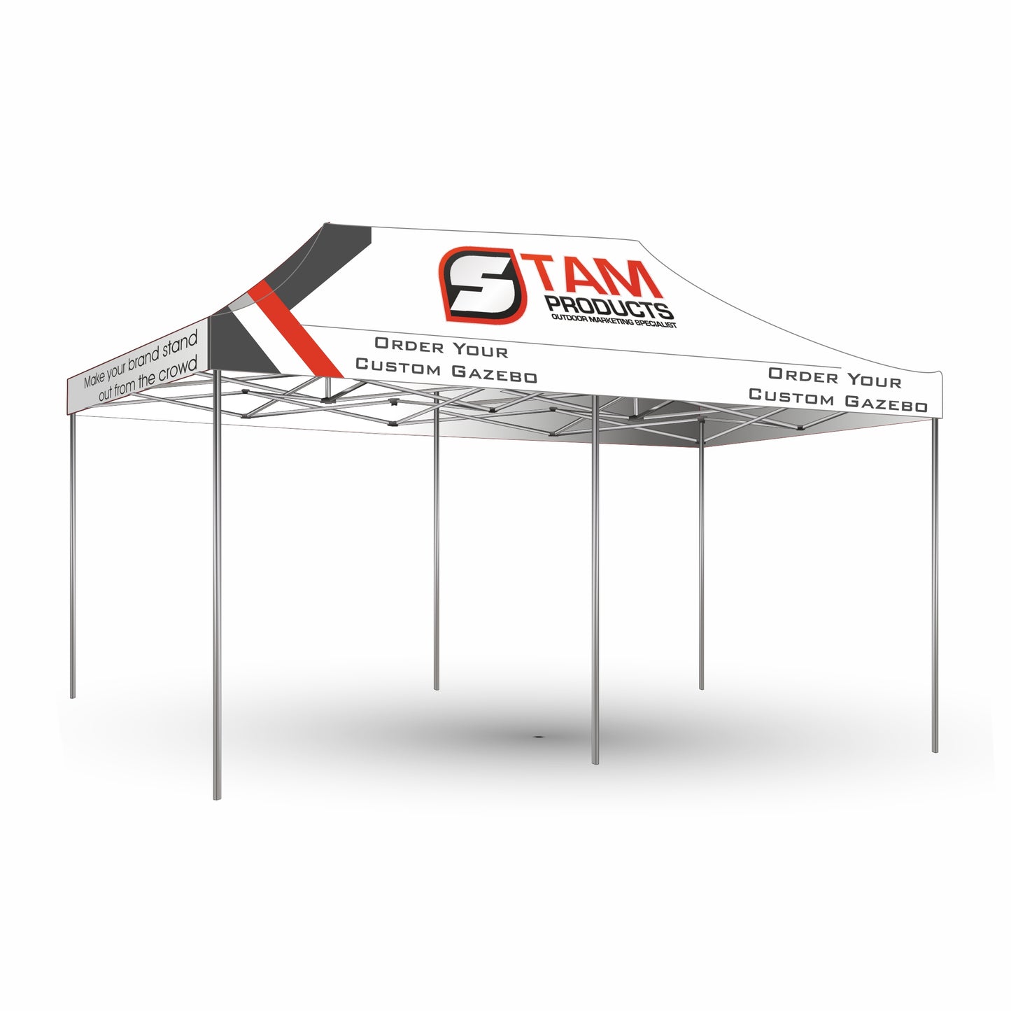 Stam Products Custom Printed Branded Gazebo 6m x 3m